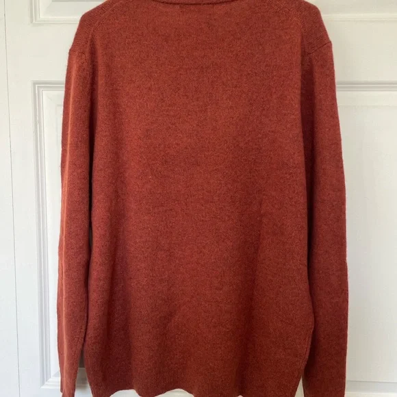 WoolOvers 100% Lambswool Crewneck Sweater – Size Large – Rust – NWT - Picture 3 of 9